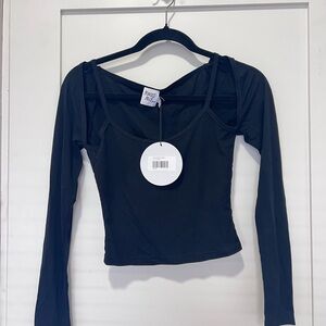 Princess Polly Black Long Sleeve Top